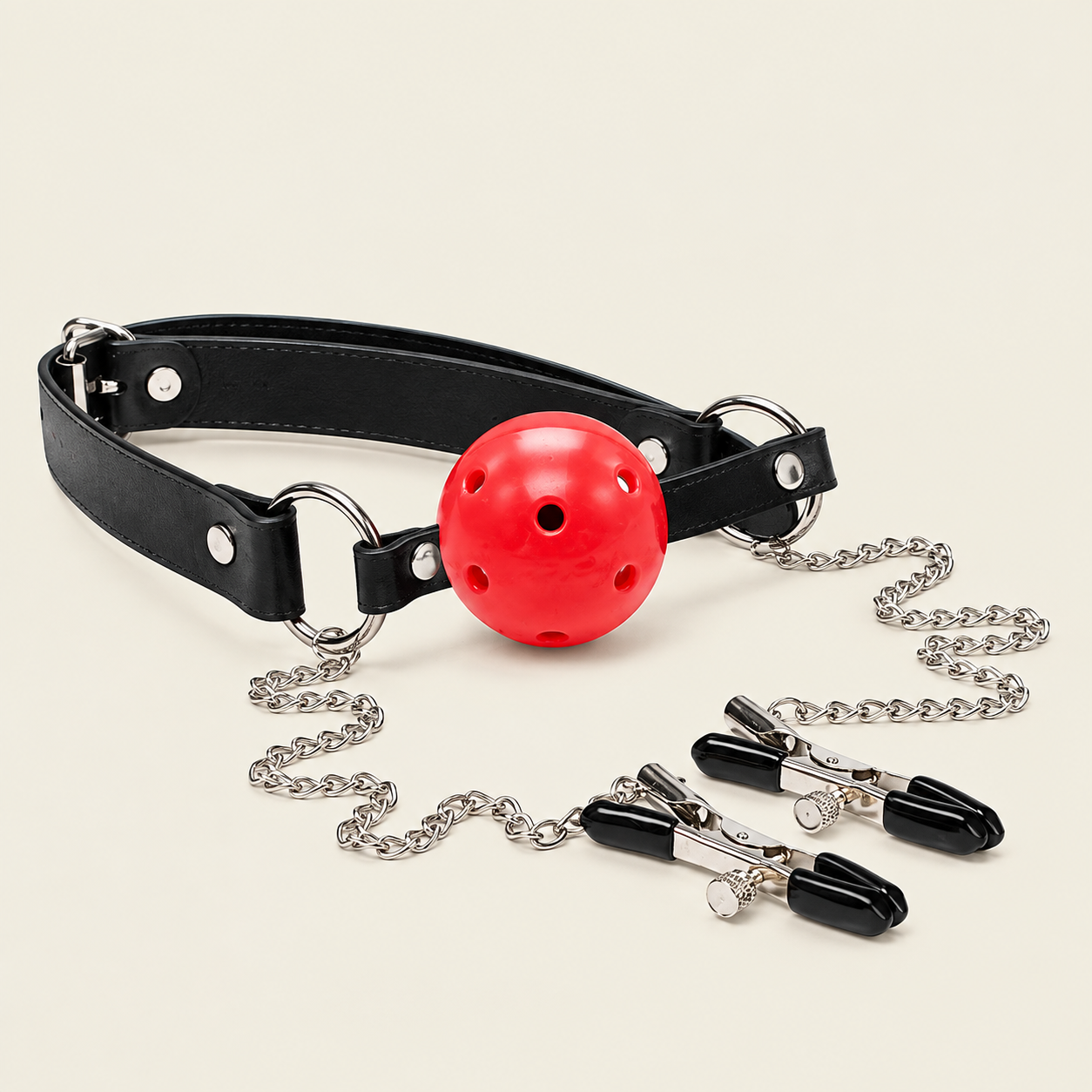 Ball Gag con Pezonera Jatt