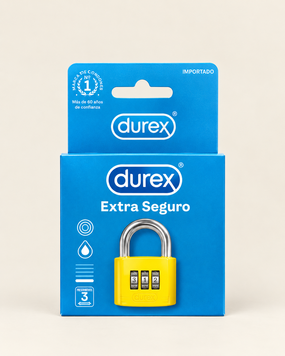 Condones Durex Extra Seguro Caja X 3 Und