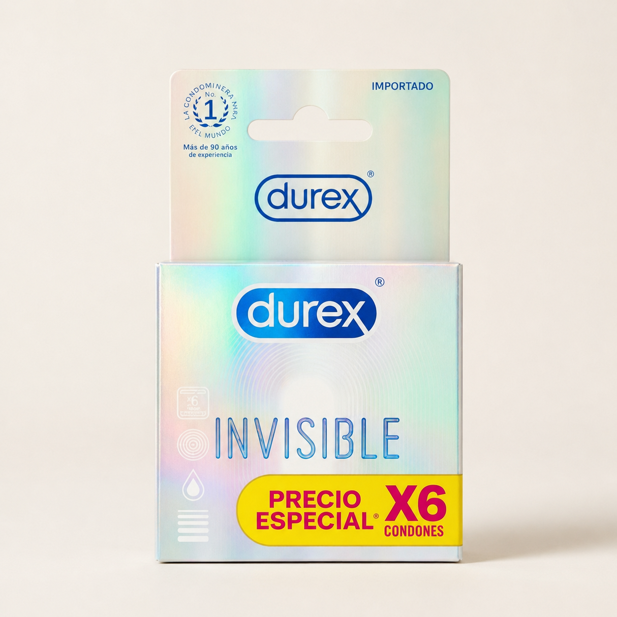 Condones Durex Invisible Caja X 6 Und