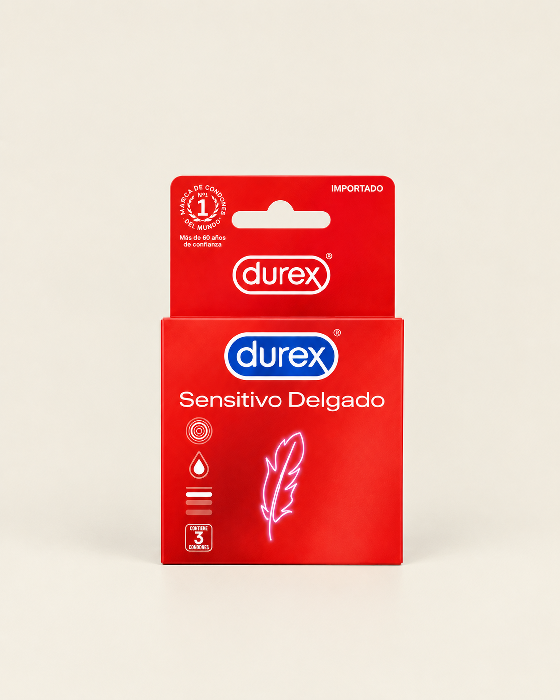 Condones Durex Sensitivo Delgado Caja X 3 Und