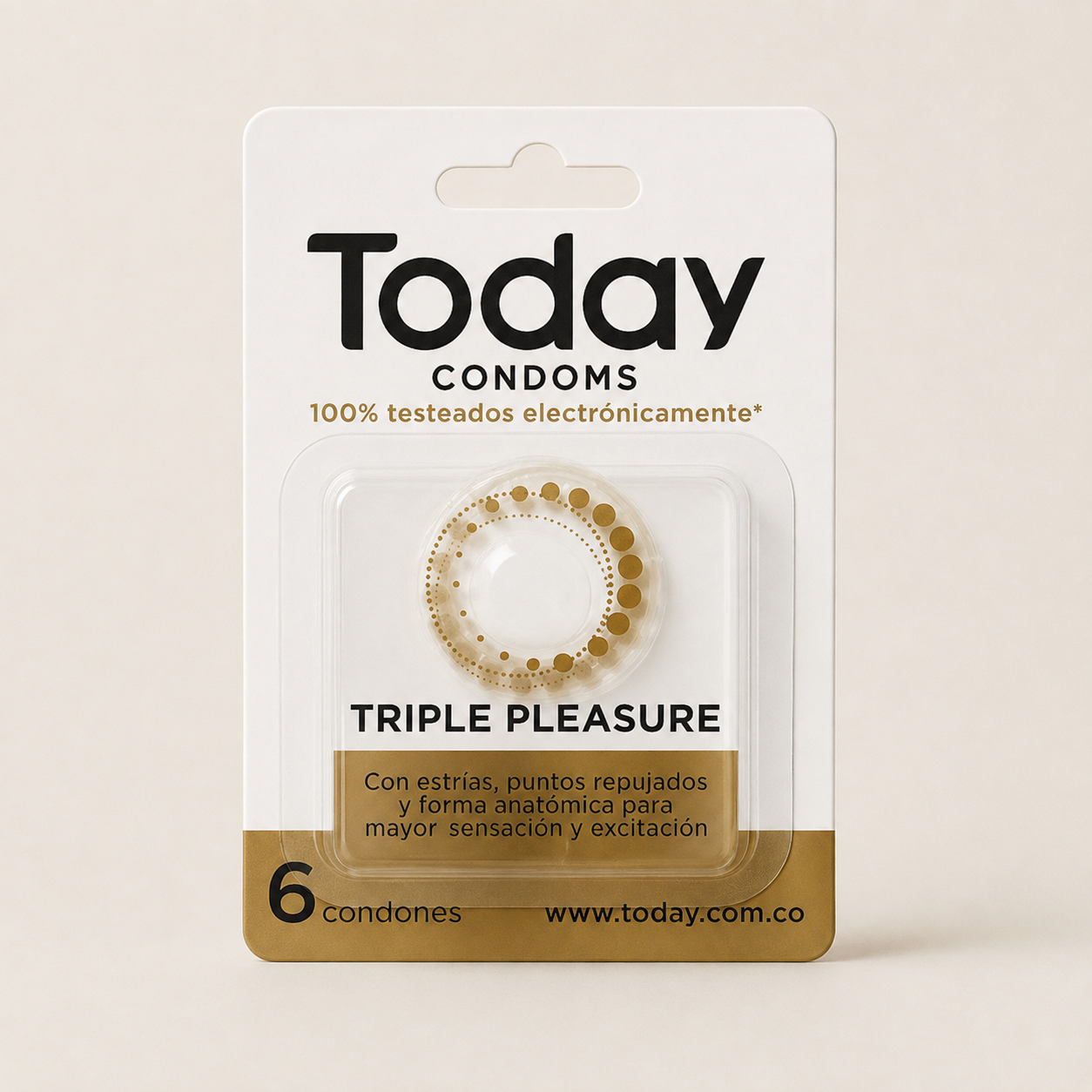 Condones Today Triple Pleasure​ X 6 Unds