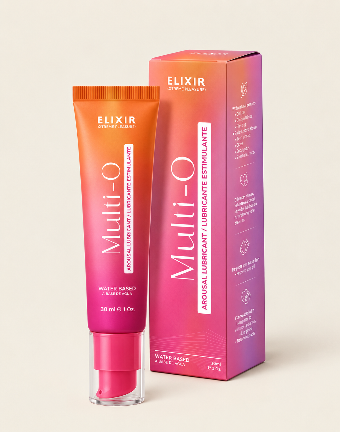 Gel Lubricante Íntimo Multi O Elixir 30ml