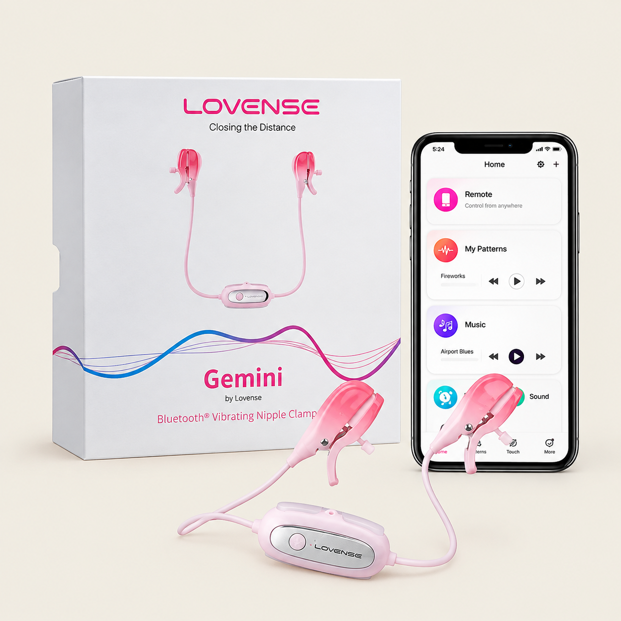 Pezoneras Vibratorias Gemini Lovense